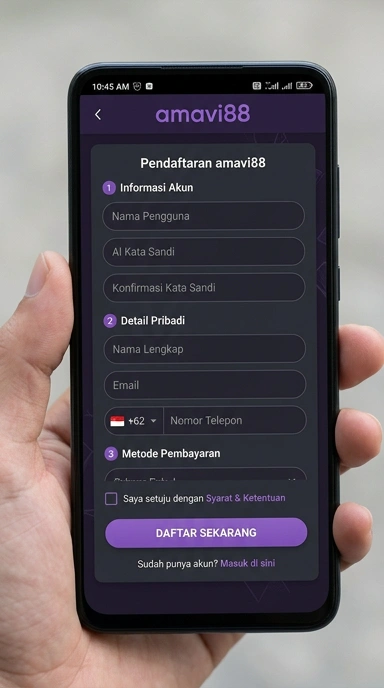 Cara Mudah Mendaftar Akun Baru di amavi88