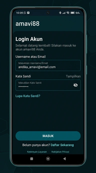 Masuk Akun amavi88 untuk Pengguna Android
