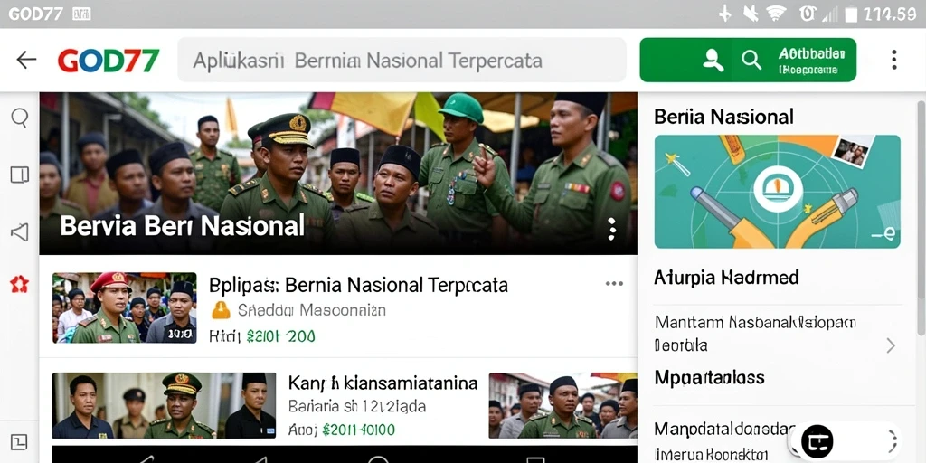 Screenshot utama GOD77 menampilkan antarmuka modern dan fungsional untuk berita nasional.