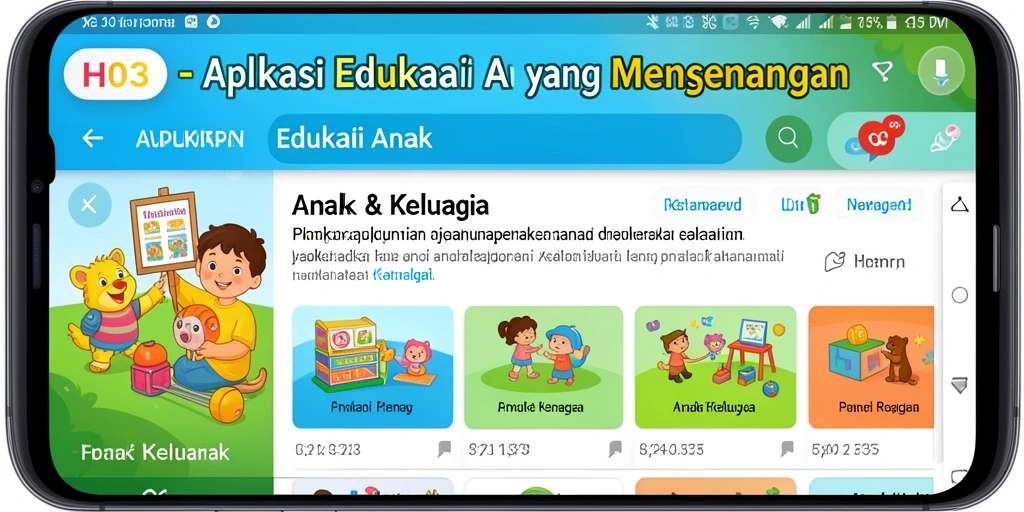 Antarmuka H03 yang interaktif dan menarik untuk anak-anak.