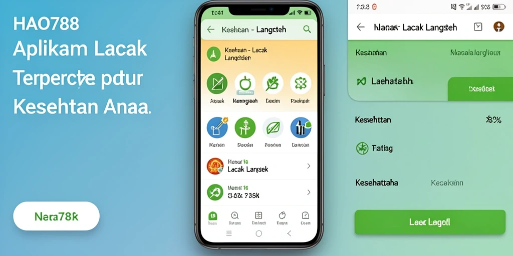 Tampilan antarmuka HAO788 yang menampilkan fungsi Lacak Langkah.