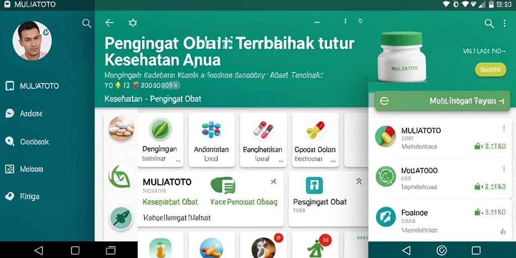 Antarmuka MULIATOTO yang sederhana dan intuitif untuk Pengingat Obat.