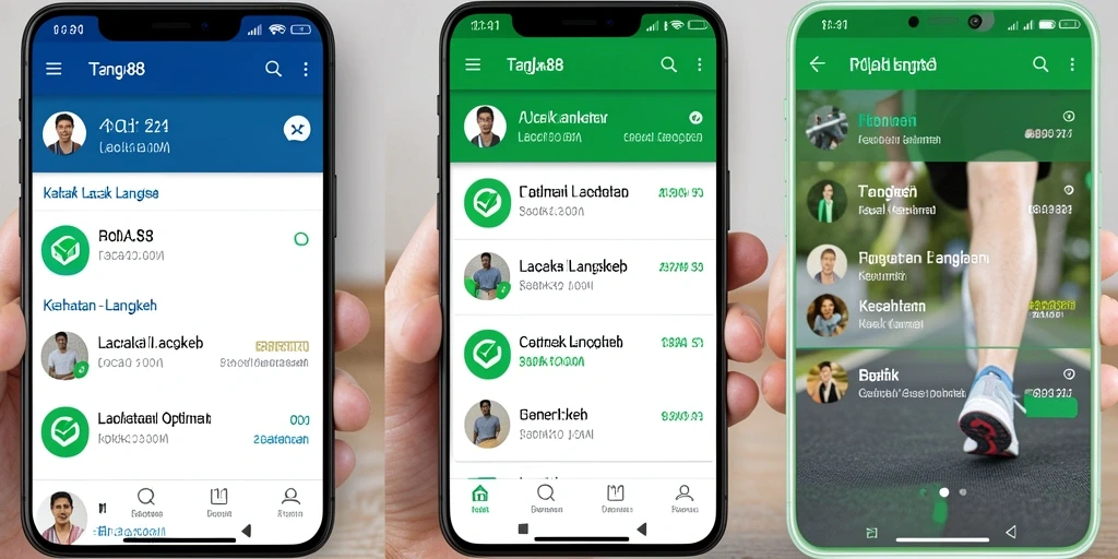 Tampilan antarmuka POA88 yang modern dengan fitur Lacak Langkah.