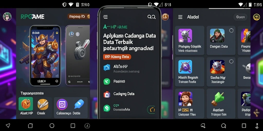 Tampilan antarmuka RPGAME yang sederhana dan intuitif untuk cadangan data.