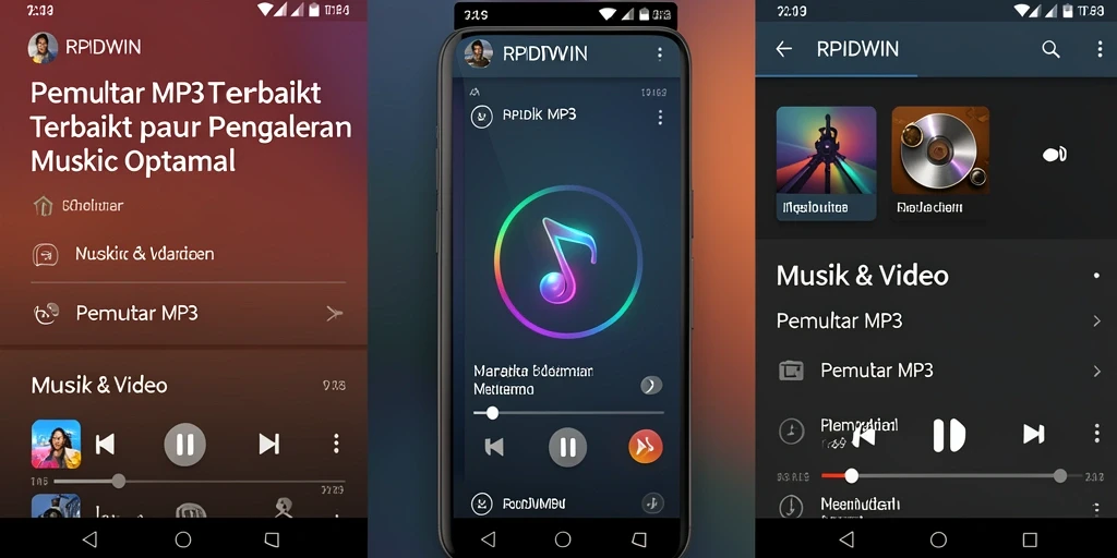 Antarmuka RPIDWIN yang sederhana dan menarik untuk Pemutar MP3.