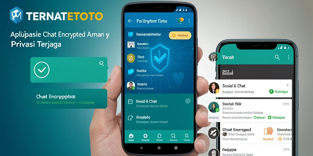 Antarmuka utama TERNATETOTO dengan fitur Chat Encrypted yang aman.